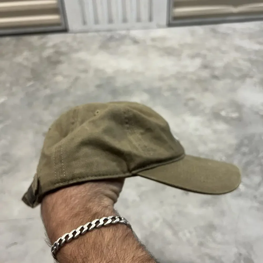 Vuori Hat Cap Strap Back Brown White Logo Preppy Casual Mens
